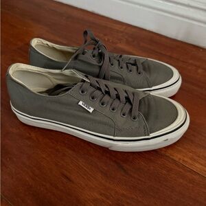 Vans Gray Canvas Sneakers Classic Low-Top Design